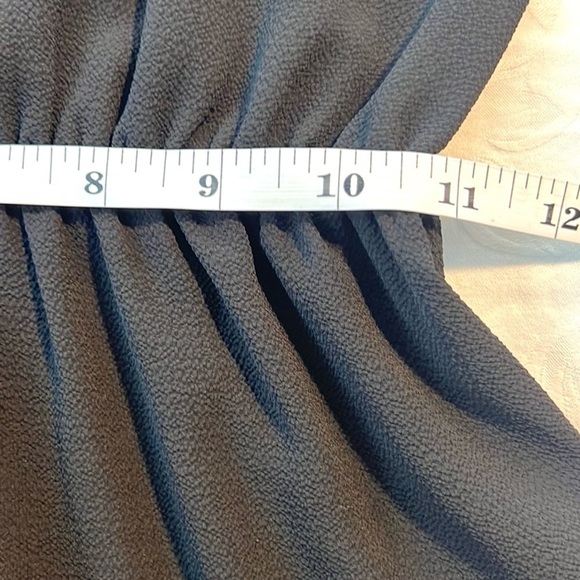 The Impeccable Pig,USA,Adorable V-Neck Mini Dress w/Elastic Waist,Classic Black - Picture 8 of 10